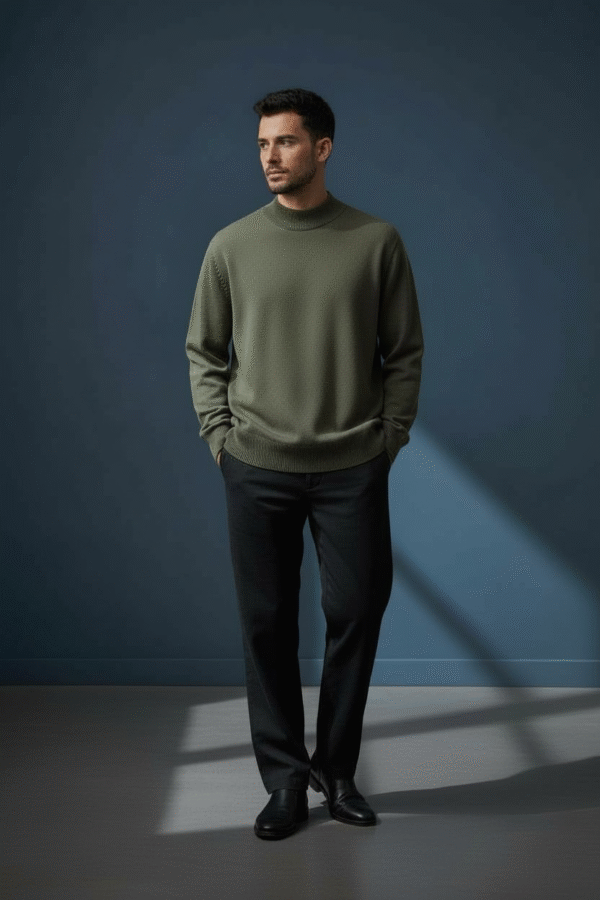 Pull Homme Col Rond Toucher Cachemire