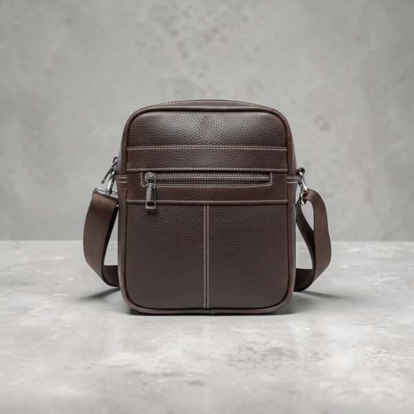 Sacoche Homme en Cuir de Vachette Compacte